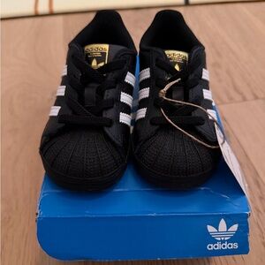 Adidas Toddler Black and White Sneakers